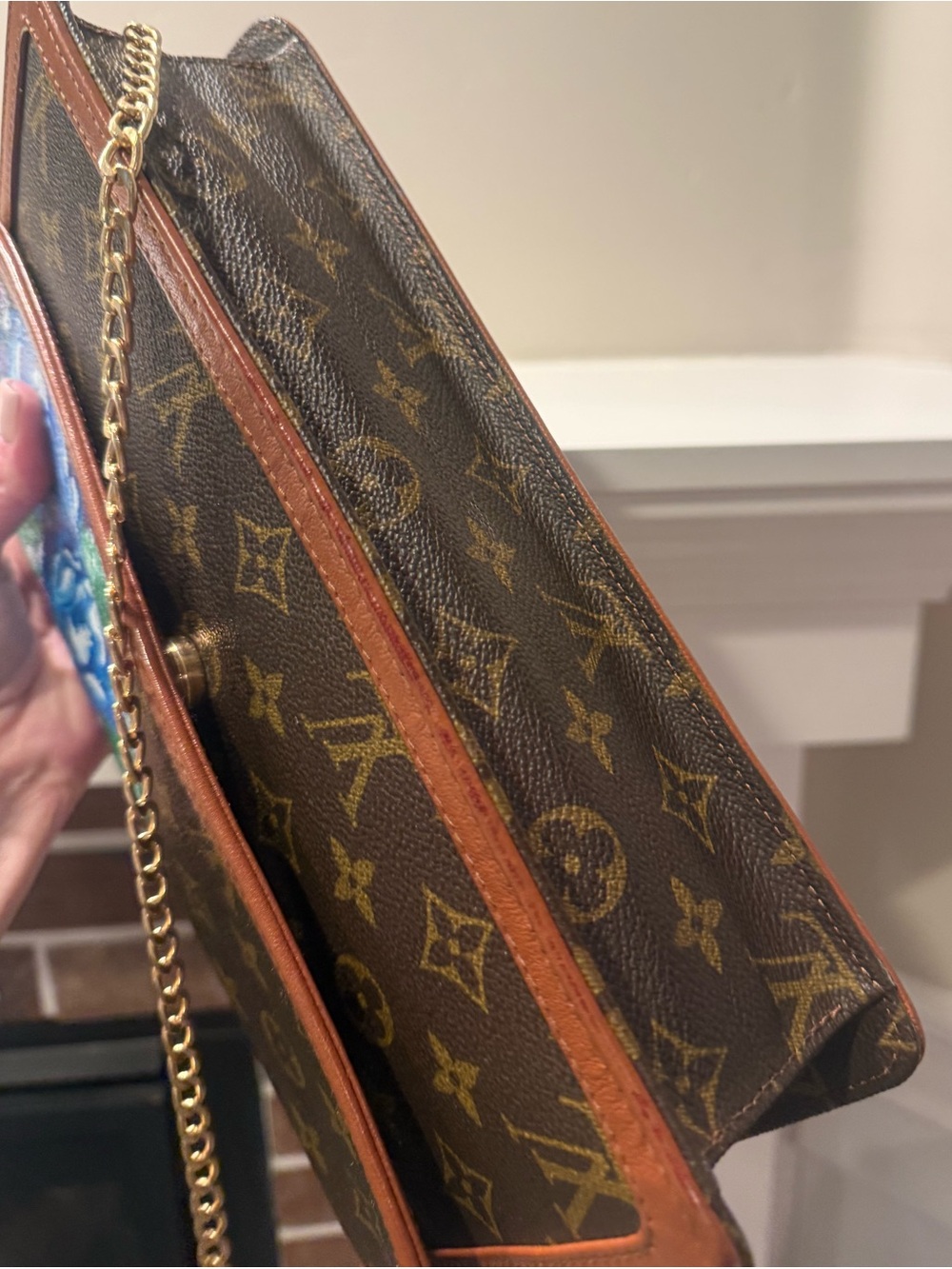 Louis Vuitton Monogram Grand Dame Clutch with Custom Hand-painted Floral Design - Picture 6 of 14